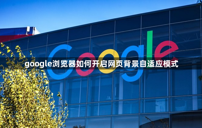 google浏览器如何开启网页背景自适应模式1