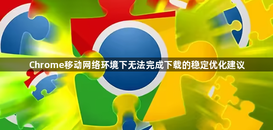 Chrome移动网络环境下无法完成下载的稳定优化建议1