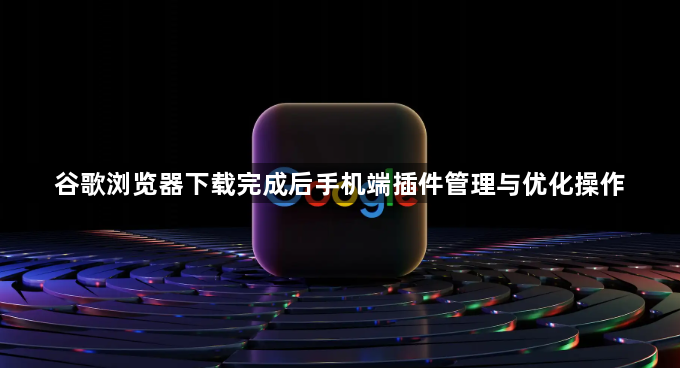 谷歌浏览器下载完成后手机端插件管理与优化操作1