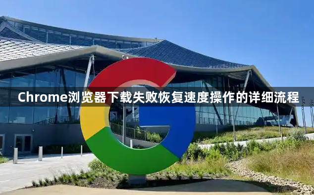 Chrome浏览器下载失败恢复速度操作的详细流程1