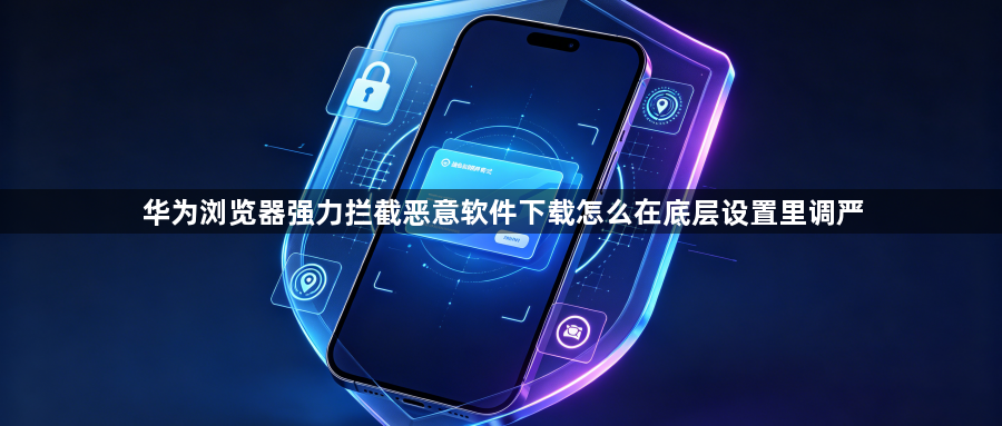 华为浏览器强力拦截恶意软件下载怎么在底层设置里调严1