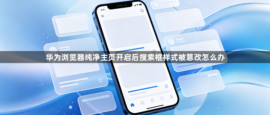 华为浏览器纯净主页开启后搜索框样式被篡改怎么办1