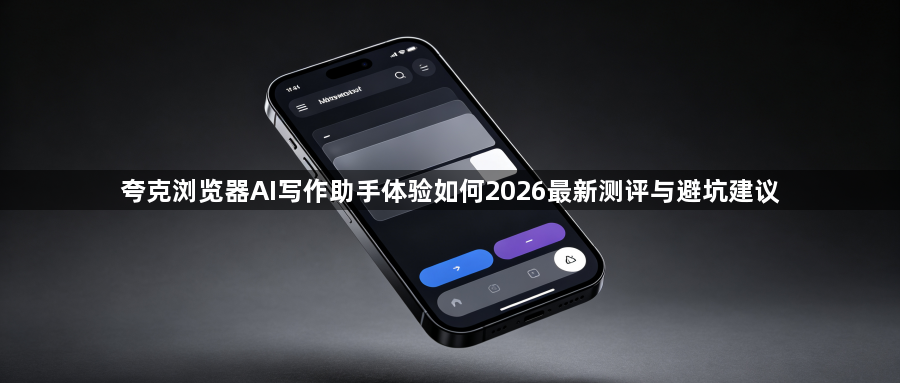 夸克浏览器AI写作助手体验如何2026最新测评与避坑建议1