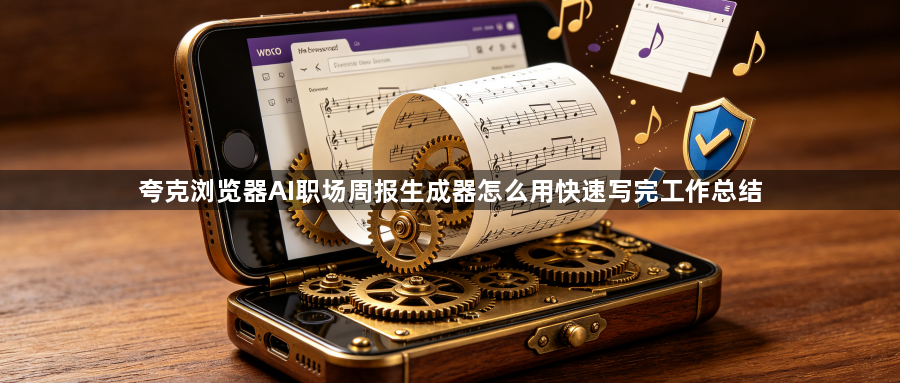 夸克浏览器AI职场周报生成器怎么用快速写完工作总结1