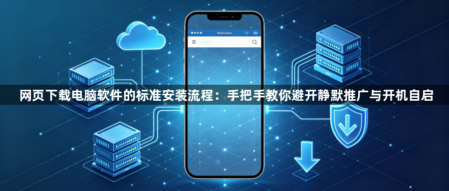 网页下载电脑软件的标准安装流程：手把手教你避开静默推广与开机自启1