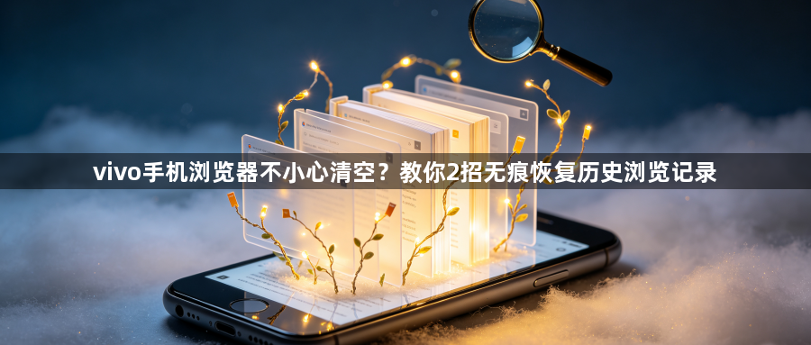 vivo手机浏览器不小心清空?教你2招无痕恢复历史浏览记录1