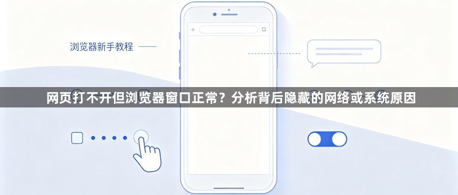 网页打不开但浏览器窗口正常?分析背后隐藏的网络或系统原因1