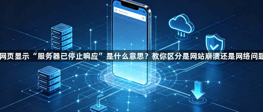网页显示“服务器已停止响应”是什么意思?教你区分是网站崩溃还是网络问题1