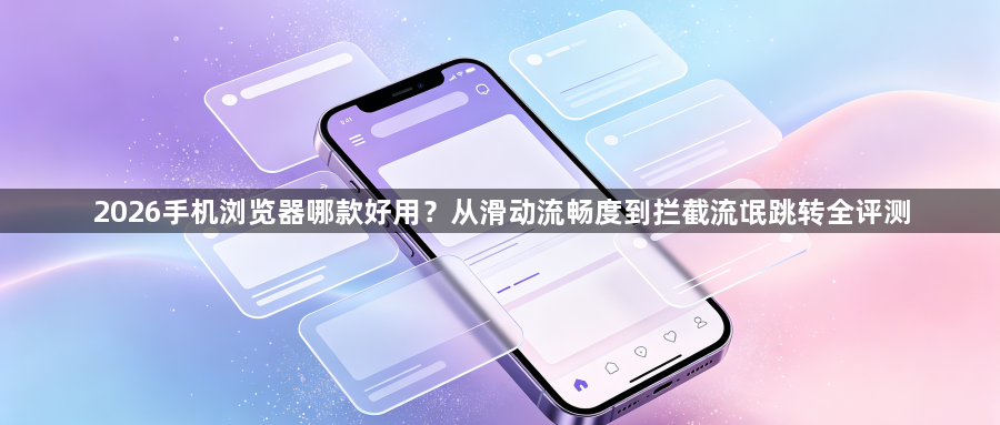 2026手机浏览器哪款好用?从滑动流畅度到拦截流氓跳转全评测1