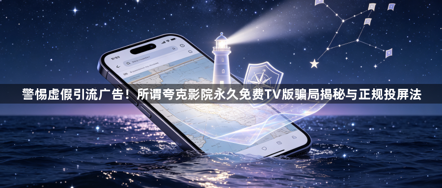 警惕虚假引流广告!所谓夸克影院永久免费TV版骗局揭秘与正规投屏法1