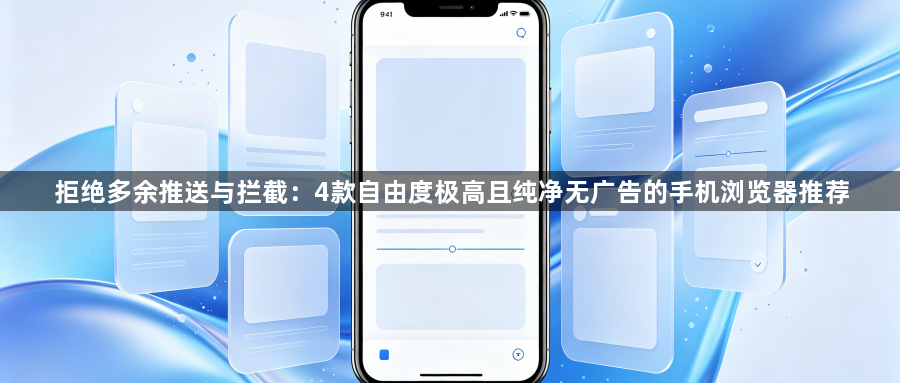 拒绝多余推送与拦截：4款自由度极高且纯净无广告的手机浏览器推荐1
