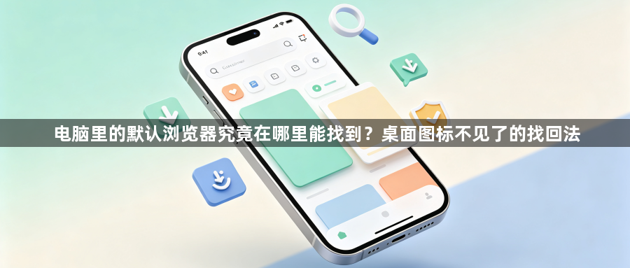 电脑里的默认浏览器究竟在哪里能找到?桌面图标不见了的找回法1