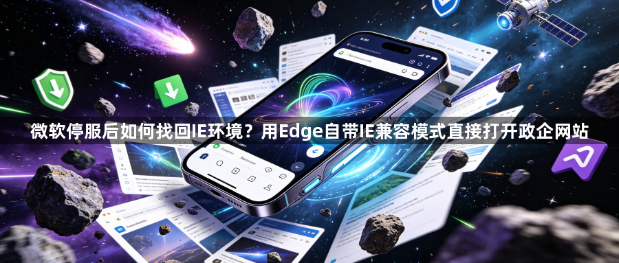 微软停服后如何找回IE环境？用Edge自带IE兼容模式直接打开政企网站1