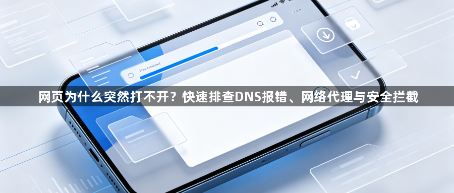 网页为什么突然打不开？快速排查DNS报错、网络代理与安全拦截1