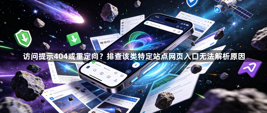 访问提示404或重定向?排查该类特定站点网页入口无法解析原因1