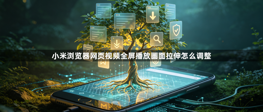 小米浏览器网页视频全屏播放画面拉伸怎么调整1