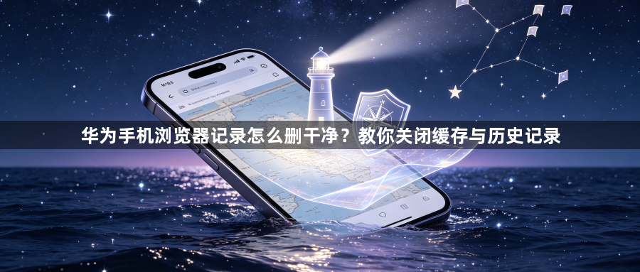 华为手机浏览器记录怎么删干净?教你关闭缓存与历史记录1
