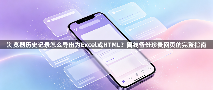 浏览器历史记录怎么导出为Excel或HTML?离线备份珍贵网页的完整指南1